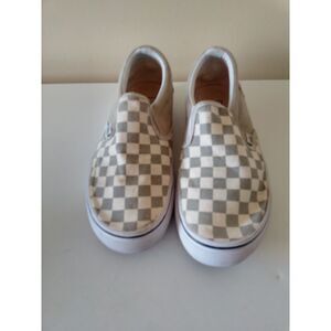 Gray Checker VAN's. Size Men's 7, Women's size 8.5